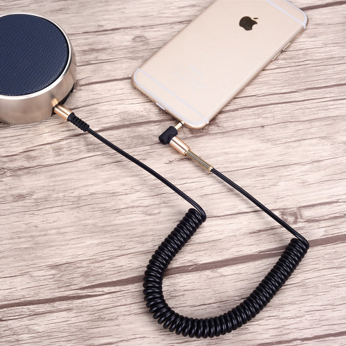 MyGeek 3.5mm audio Aux Cable Jack 3.5 to Jack Gold Plated 90 Degree Angle Audio Cable 3.5mm male to female for Car for iphone