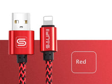 SAUFII Cable Fast Charger Adapter Original USB Cable For iphone 7 6 6s plus i6 i5 iphone 5 5s ipad air 2 Mobile Phone Cables