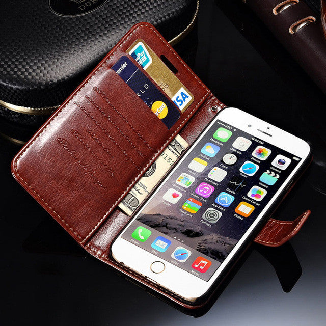 Wallet Leather Case For iPhone 6 6S / 6 6S Plus Luxury Coque Cover for Plus Capa Fundas With Card Slot TOMKAS Brand