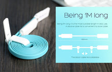 ROCK Original 2 in 1, 1m 2m 32cm 5 color USB phone cable for iPhone 5/5s 6 and Samsung S6 charging data line for Light Micro