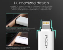 ROCK Original 2 in 1, 1m 2m 32cm 5 color USB phone cable for iPhone 5/5s 6 and Samsung S6 charging data line for Light Micro