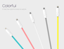 ROCK Original 2 in 1, 1m 2m 32cm 5 color USB phone cable for iPhone 5/5s 6 and Samsung S6 charging data line for Light Micro