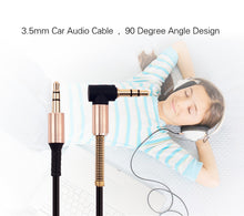 MyGeek 3.5mm audio Aux Cable Jack 3.5 to Jack Gold Plated 90 Degree Angle Audio Cable 3.5mm male to female for Car for iphone